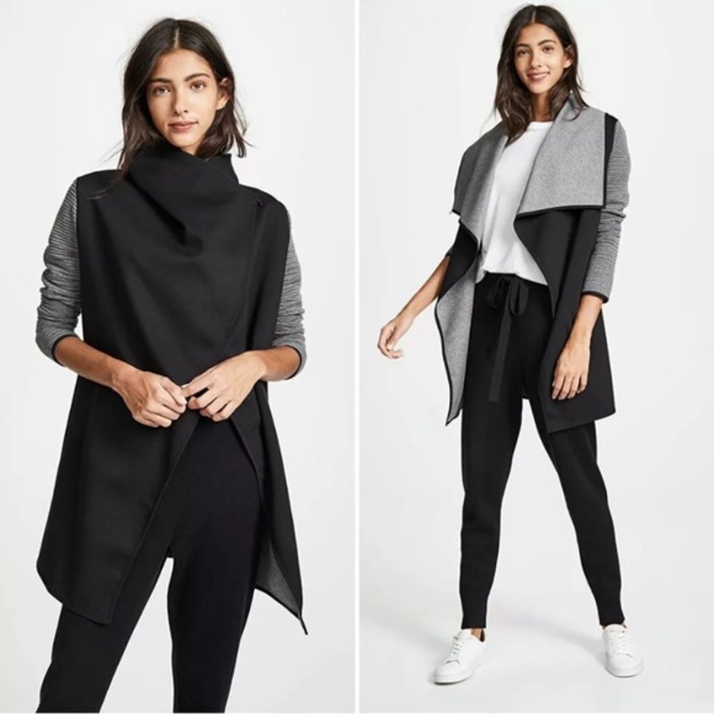 Michi Dusk Wrap Moto Jacket Black Grey XS